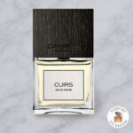 Buy Cuirs by Carner Barcelona - bottle on a marble background, Perfume Lex Bloom store. bottle on a light marble background