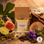 Fig Man by Carner Barcelona perfume bottle with visual notes of Fig, Sea Salt, and Bergamot.