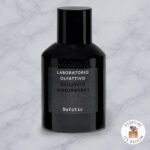 Nerotic by Laboratorio Olfattivo on a marble background with Lexbloom store logo.